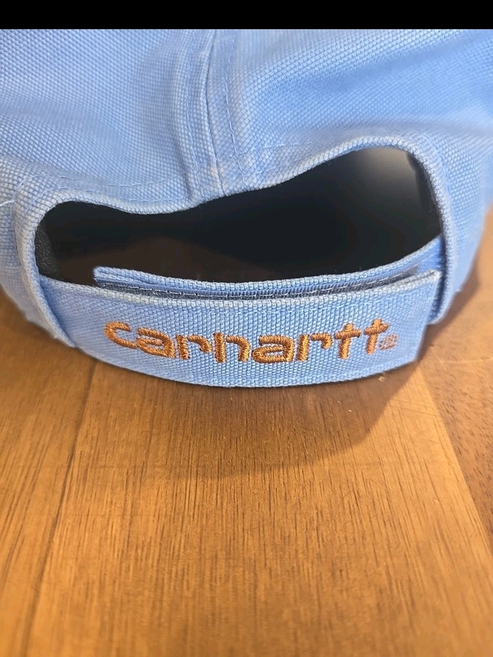 Carhartt Mens Sky Blue Cotton Cap with Leather Patch - Picture 4 of 6